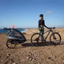 Carucior si remorca de bicicleta, Lionelo, Cama, Multifunctional, Pentru 1 sau 2 copii, Cu sistem de absorbtie a socurilor SIQ, Geamuri cu protectie solara, Gri, Resigilat - 15