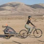 Carucior si remorca de bicicleta, Lionelo, Cama, Multifunctional, Pentru 1 sau 2 copii, Cu sistem de absorbtie a socurilor SIQ, Geamuri cu protectie solara, Gri, Resigilat - 16