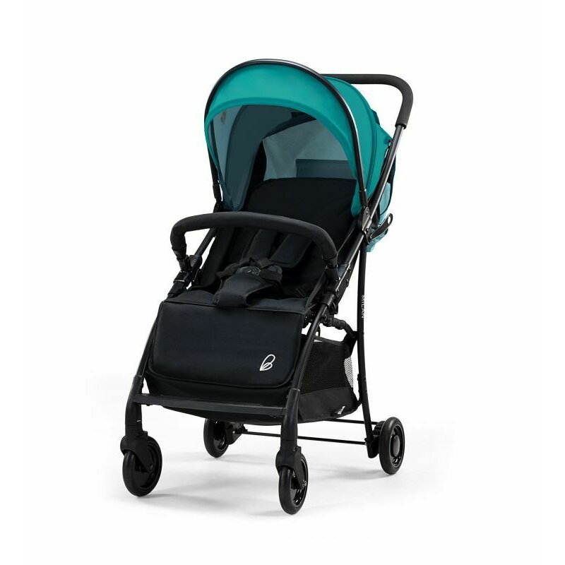 Carucior sport, Asalvo, Milan, Pliabil, Pana la 15 kg, Cadru din otel, Greutate redusa 5 kg, Spatar si suport pentru picioare reglabile, Capotina XXL, Cos depozitare, 0 luni+, Conform cu EN1888, Green