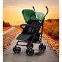 Carucior sport, Asalvo, Mombi 2, Pliabil, Pana la 15 kg, Cadru din otel, Greutate redusa 6 kg, Spatar reglabil in 2 pozitii, Capotina cu fereastra, Cos depozitare, Cu roti detasabile, 0 luni+, Green - 2
