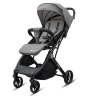 Carucior sport, Baby Mix, Bimelo, Greutate redusa - 7.4 Kg, Sustine 22 kg, 0 luni+, Include husa picioare, Pliere cu o singura mana, Conform cu EN1888, Gri