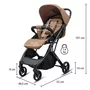 Carucior sport, Baby Mix, Bimelo, Greutate redusa - 7.4 Kg, Sustine 22 kg, 0 luni+, Include husa picioare, Pliere cu o singura mana, Conform cu EN1888, Negru - 13