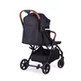 Carucior sport, BabyTrold, Piza, Pliere cu o mana, Usor- 7 kg, Spatar ajustabil in pozitii multiple, Pana la 22 kg, 6 luni+, Negru - 4