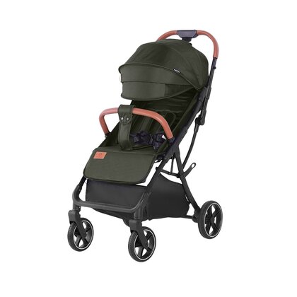 Carucior sport, BabyTrold, Piza, Pliere cu o mana, Usor- 7 kg, Spatar ajustabil in pozitii multiple, Pana la 22 kg, 6 luni+, Verde
