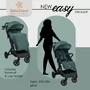 Carucior sport, Bebe Stars, Easy, Pliabil, Usor, Pana la 22 kg, Copertina XL cu fereastra, Spatar si suport picioare reglabile, Cu acoperitoare picioare si suport pahar, Coform cu EN1888-1,2:2018+A1:2022, Pine - 8