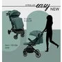 Carucior sport, Bebe Stars, Easy, Pliabil, Usor, Pana la 22 kg, Copertina XL cu fereastra, Spatar si suport picioare reglabile, Cu acoperitoare picioare si suport pahar, Coform cu EN1888-1,2:2018+A1:2022, Pine - 7