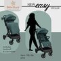 Carucior sport, Bebe Stars, Easy, Pliabil, Usor, Pana la 22 kg, Copertina XL cu fereastra, Spatar si suport picioare reglabile, Cu acoperitoare picioare si suport pahar, Coform cu EN1888-1,2:2018+A1:2022, Pine, Resigilat - 12