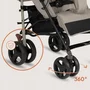 Carucior sport compact, Lionelo, Irma, Spatar ajustabil in 4 pozitii, Suport picioare reglabil, Manere rotative, Pliere tip umbrela, 6- 36 luni, Pana la 15 kg, Conform cu EN1888-1:2018, Bej - 17