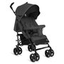 Carucior sport compact, Lionelo, Irma, Spatar ajustabil in 4 pozitii, Suport picioare reglabil, Manere rotative, Pliere tip umbrela, 6- 36 luni, Pana la 15 kg, Conform cu EN1888-1:2018, Gri inchis - 4