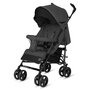 Carucior sport compact, Lionelo, Irma, Spatar ajustabil in 4 pozitii, Suport picioare reglabil, Manere rotative, Pliere tip umbrela, 6- 36 luni, Pana la 15 kg, Conform cu EN1888-1:2018, Gri inchis - 1