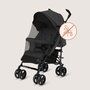 Carucior sport compact, Lionelo, Irma, Spatar ajustabil in 4 pozitii, Suport picioare reglabil, Manere rotative, Pliere tip umbrela, 6- 36 luni, Pana la 15 kg, Conform cu EN1888-1:2018, Gri inchis - 12