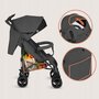 Carucior sport compact, Lionelo, Irma, Spatar ajustabil in 4 pozitii, Suport picioare reglabil, Manere rotative, Pliere tip umbrela, 6- 36 luni, Pana la 15 kg, Conform cu EN1888-1:2018, Gri inchis - 15