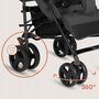 Carucior sport compact, Lionelo, Irma, Spatar ajustabil in 4 pozitii, Suport picioare reglabil, Manere rotative, Pliere tip umbrela, 6- 36 luni, Pana la 15 kg, Conform cu EN1888-1:2018, Gri inchis - 16