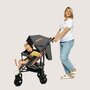Carucior sport compact, Lionelo, Irma, Spatar ajustabil in 4 pozitii, Suport picioare reglabil, Manere rotative, Pliere tip umbrela, 6- 36 luni, Pana la 15 kg, Conform cu EN1888-1:2018, Gri inchis - 18