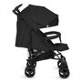 Carucior sport compact, Lionelo, Irma, Spatar ajustabil in 4 pozitii, Suport picioare reglabil, Manere rotative, Pliere tip umbrela, 6- 36 luni, Pana la 15 kg, Conform cu EN1888-1:2018, Negru Onyx - 7