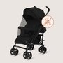 Carucior sport compact, Lionelo, Irma, Spatar ajustabil in 4 pozitii, Suport picioare reglabil, Manere rotative, Pliere tip umbrela, 6- 36 luni, Pana la 15 kg, Conform cu EN1888-1:2018, Negru Onyx - 12
