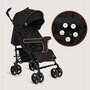 Carucior sport compact, Lionelo, Irma, Spatar ajustabil in 4 pozitii, Suport picioare reglabil, Manere rotative, Pliere tip umbrela, 6- 36 luni, Pana la 15 kg, Conform cu EN1888-1:2018, Negru Onyx - 17