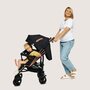 Carucior sport compact, Lionelo, Irma, Spatar ajustabil in 4 pozitii, Suport picioare reglabil, Manere rotative, Pliere tip umbrela, 6- 36 luni, Pana la 15 kg, Conform cu EN1888-1:2018, Negru Onyx - 18