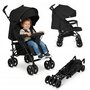 Carucior sport compact, Lionelo, Irma, Spatar ajustabil in 4 pozitii, Suport picioare reglabil, Manere rotative, Pliere tip umbrela, 6- 36 luni, Pana la 15 kg, Conform cu EN1888-1:2018, Negru Onyx - 3