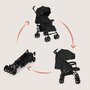 Carucior sport compact, Lionelo, Irma, Spatar ajustabil in 4 pozitii, Suport picioare reglabil, Manere rotative, Pliere tip umbrela, 6- 36 luni, Pana la 15 kg, Conform cu EN1888-1:2018, Negru Onyx - 19