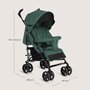 Carucior sport compact, Lionelo, Irma, Spatar ajustabil in 4 pozitii, Suport picioare reglabil, Manere rotative, Pliere tip umbrela, 6- 36 luni, Pana la 15 kg, Conform cu EN1888-1:2018, Verde smarald - 11