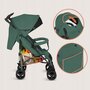 Carucior sport compact, Lionelo, Irma, Spatar ajustabil in 4 pozitii, Suport picioare reglabil, Manere rotative, Pliere tip umbrela, 6- 36 luni, Pana la 15 kg, Conform cu EN1888-1:2018, Verde smarald - 15