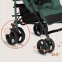 Carucior sport compact, Lionelo, Irma, Spatar ajustabil in 4 pozitii, Suport picioare reglabil, Manere rotative, Pliere tip umbrela, 6- 36 luni, Pana la 15 kg, Conform cu EN1888-1:2018, Verde smarald - 16