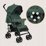 Carucior sport compact, Lionelo, Irma, Spatar ajustabil in 4 pozitii, Suport picioare reglabil, Manere rotative, Pliere tip umbrela, 6- 36 luni, Pana la 15 kg, Conform cu EN1888-1:2018, Verde smarald - 17