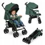 Carucior sport compact, Lionelo, Irma, Spatar ajustabil in 4 pozitii, Suport picioare reglabil, Manere rotative, Pliere tip umbrela, 6- 36 luni, Pana la 15 kg, Conform cu EN1888-1:2018, Verde smarald - 3