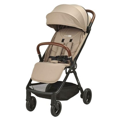 Carucior sport, FreeON, Bold, Pliabil automat, Roti cu suspensii, De la nastere pana la 22 kg, Cu spatar reglabil in 3 pozitii, Beige