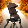 Carucior sport, Jane, Akira, Pliabil automat, Tehnologie inovatoare One-Hand Folding, 0 - 22 kg, Din aluminiu, Capotina impermeabila UPF 50+, Husa ploaie, Conform cu EN 1888-1:2018+A1:2022, Argile - 2