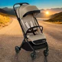 Carucior sport, Jane, Clap, Sistem compact de pliere care permite transportul caruciorului la bordul aeronavei, Cadru din aluminium, De la nastere pana la 26Kg, Conform cu standardul european EN 1888-2:2018+A1:2023, Desert - 3