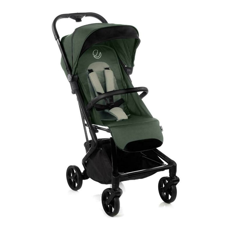 Carucior sport, Jane, Wing, Sistem compact de pliere, Cadru din aluminium, Usor, 6 Kg, De la nastere pana la 22 Kg, Cu geanta transport si husa de ploaie, Conform cu standardul european EN 1888-1:2018+A1:2022, Botanic, Resigilat
