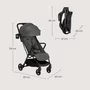 Carucior sport, Lionelo, Agia, 7.3 kg, Ultracompact, Pliere rapida cu o mana, Suport pentru biberon inclus, Sezutul lat si confortabil, 6-48 luni, Sustine 22 kg, Gri - 16