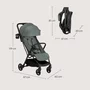 Carucior sport, Lionelo, Agia, 7.3 kg, Ultracompact, Pliere rapida cu o mana, Suport pentru biberon inclus, Sezutul lat si confortabil, 6-48 luni, Sustine 22 kg, Verde - 15