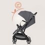 Carucior sport, Lionelo, Bess, Greutate 7.5 kg, Sustine 22 kg, 6 luni+, Capotina impermeabila si protectie SPF 50+, Include suport sticla, Pliere cu o singura mana, Maner pentru transport, Gri - 25