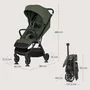 Carucior sport, Lionelo, Bess, Sustine 22 kg, 6 luni+, Capotina impermeabila si protectie SPF 50+, Include suport sticla, Pliere cu o singura mana, Maner pentru transport, Verde - 30