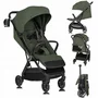 Carucior sport, Lionelo, Bess, Sustine 22 kg, 6 luni+, Capotina impermeabila si protectie SPF 50+, Include suport sticla, Pliere cu o singura mana, Maner pentru transport, Verde - 4