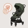 Carucior sport, Lionelo, Bess, Sustine 22 kg, 6 luni+, Capotina impermeabila si protectie SPF 50+, Include suport sticla, Pliere cu o singura mana, Maner pentru transport, Verde - 29