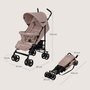 Carucior sport, Lionelo, Elia, Cu plasa de tantari, Suport de picioare reglabil, Spatar ajustabil in 4 pozitii, Capotina XXL, Pliere tip umbrela, Capacitate 15 kg, 6 luni+, EN 1888, Bej Taupe - 13