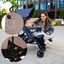 Carucior sport, Lionelo, Elia, Cu plasa de tantari, Suport de picioare reglabil, Spatar ajustabil in 4 pozitii, Capotina XXL, Pliere tip umbrela, Capacitate 15 kg, 6 luni+, EN 1888, Bej Taupe - 16
