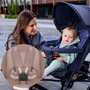 Carucior sport, Lionelo, Elia, Cu plasa de tantari, Suport de picioare reglabil, Spatar ajustabil in 4 pozitii, Capotina XXL, Pliere tip umbrela, Capacitate 15 kg, 6 luni+, EN 1888, Bej Taupe - 17