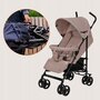 Carucior sport, Lionelo, Elia, Cu plasa de tantari, Suport de picioare reglabil, Spatar ajustabil in 4 pozitii, Capotina XXL, Pliere tip umbrela, Capacitate 15 kg, 6 luni+, EN 1888, Bej Taupe - 18
