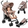 Carucior sport, Lionelo, Elia, Cu plasa de tantari, Suport de picioare reglabil, Spatar ajustabil in 4 pozitii, Capotina XXL, Pliere tip umbrela, Capacitate 15 kg, 6 luni+, EN 1888, Bej Taupe - 3