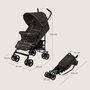 Carucior sport, Lionelo, Elia, Cu plasa de tantari, Suport de picioare reglabil, Spatar ajustabil in 4 pozitii, Capotina XXL, Pliere tip umbrela, Capacitate 15 kg, 6 luni+, EN 1888, Maro - 13