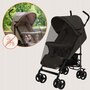 Carucior sport, Lionelo, Elia, Cu plasa de tantari, Suport de picioare reglabil, Spatar ajustabil in 4 pozitii, Capotina XXL, Pliere tip umbrela, Capacitate 15 kg, 6 luni+, EN 1888, Maro - 14