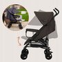 Carucior sport, Lionelo, Elia, Cu plasa de tantari, Suport de picioare reglabil, Spatar ajustabil in 4 pozitii, Capotina XXL, Pliere tip umbrela, Capacitate 15 kg, 6 luni+, EN 1888, Maro - 16