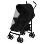 Carucior sport, Lionelo, Elia, Cu plasa de tantari, Suport de picioare reglabil, Spatar ajustabil in 4 pozitii, Capotina XXL, Pliere tip umbrela, Capacitate 15 kg, 6 luni+, EN 1888, Negru - 6