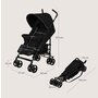 Carucior sport, Lionelo, Elia, Cu plasa de tantari, Suport de picioare reglabil, Spatar ajustabil in 4 pozitii, Capotina XXL, Pliere tip umbrela, Capacitate 15 kg, 6 luni+, EN 1888, Negru - 15