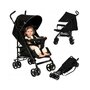 Carucior sport, Lionelo, Elia, Cu plasa de tantari, Suport de picioare reglabil, Spatar ajustabil in 4 pozitii, Capotina XXL, Pliere tip umbrela, Capacitate 15 kg, 6 luni+, EN 1888, Negru - 3